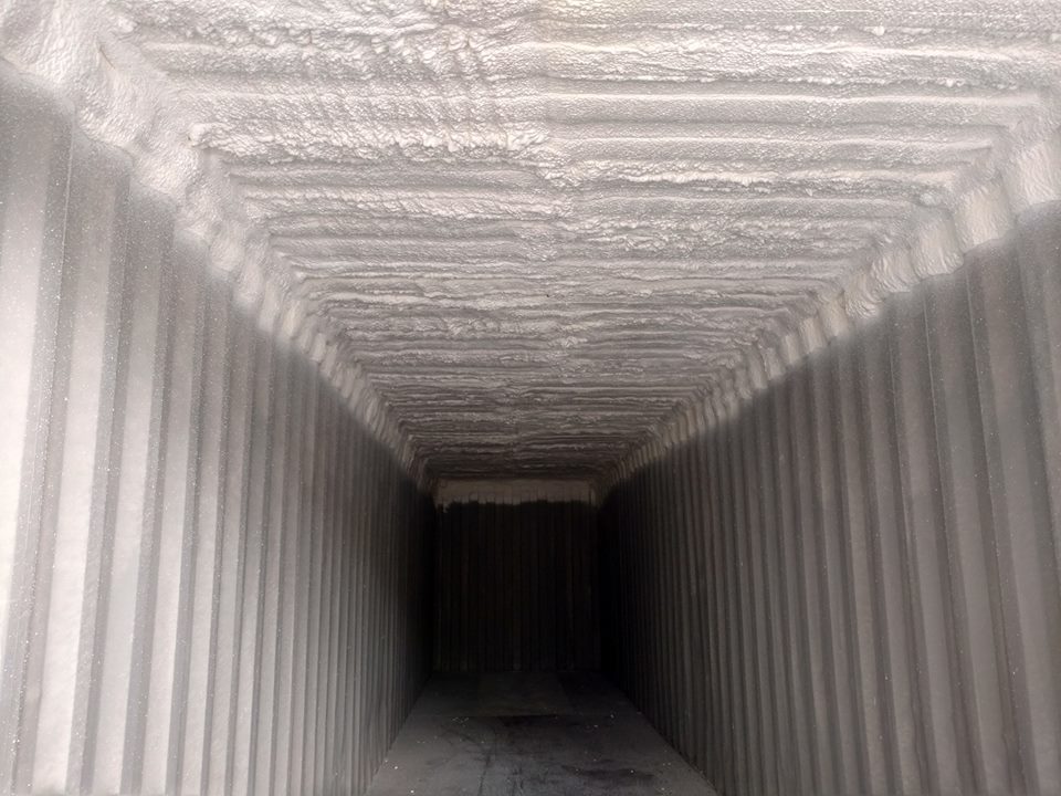 Shipping Container Spray Foam Insulation