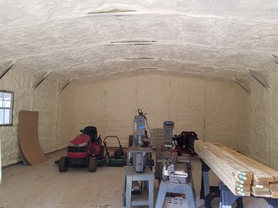 workshop spray foam insulation